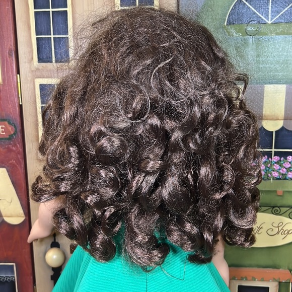 My Life City Toy Green Eyes Freckles Long Brown Curly Hair 18” Doll 2013 - Picture 12 of 13